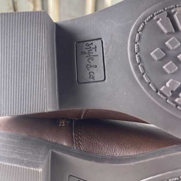 Style & Co Women’s Marlies Brown Leather Boots - Picture 9 of 10